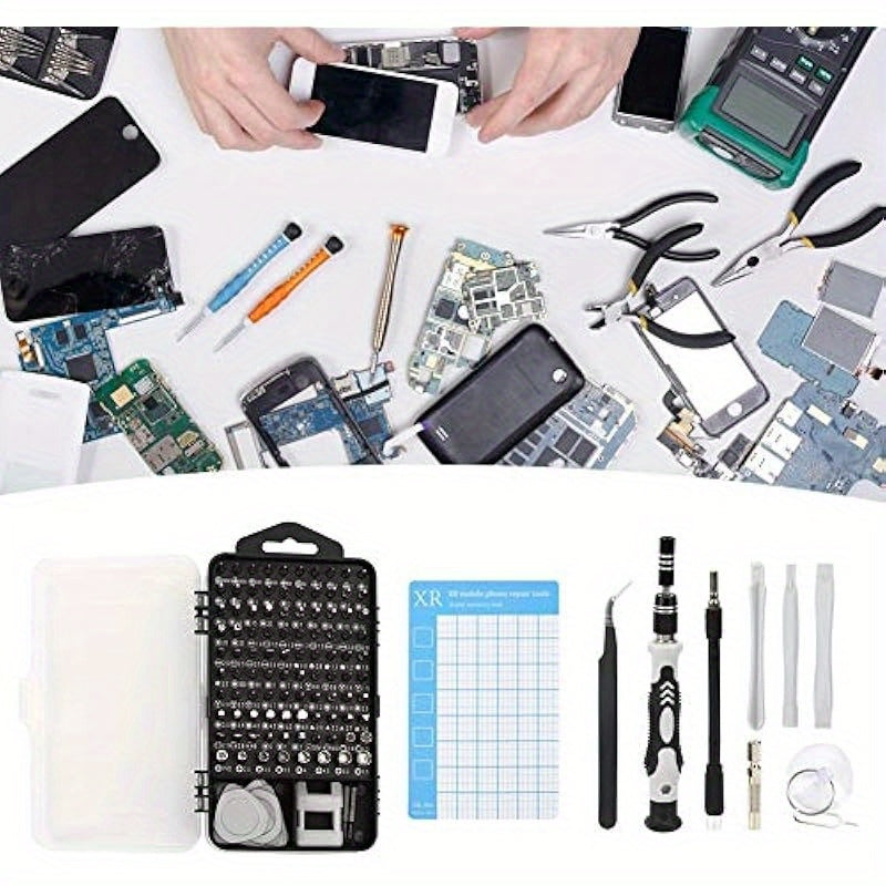 119in 1 CRV Accuracy Screwdriver Set Essential Toolkit for Mobile and Computer Repairs. Ergonomic Design for Tech Enthusiasts