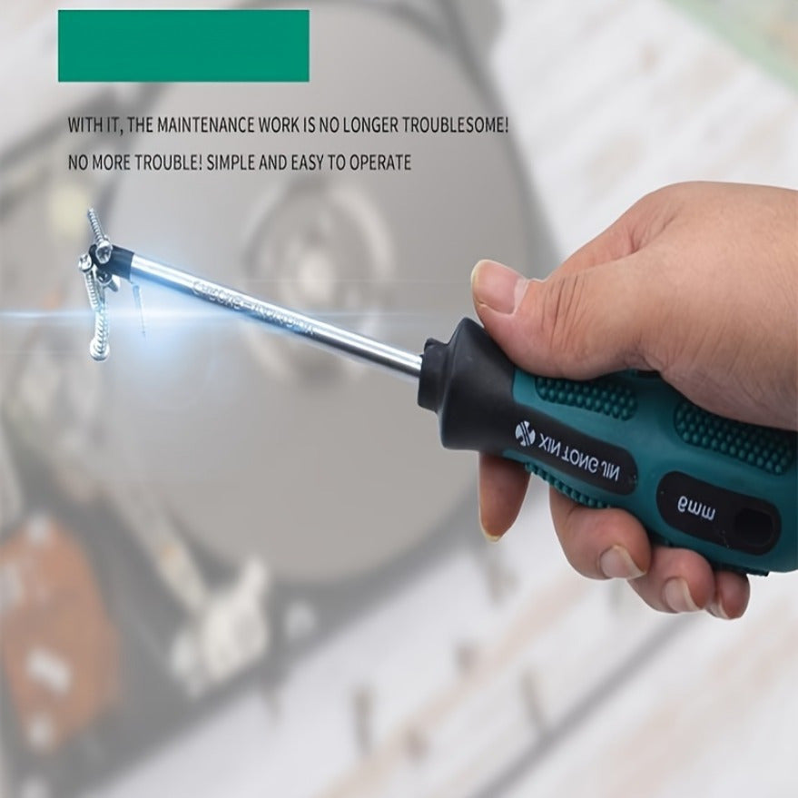 Professional Magnetic Screwdriver Set with Cushion Grip & Non-Slip Handle - 5 Flat Head & 4 Phillips Tips, Ergonomic Tool Kit with Magnetic Tips for Electronics Repair, DIY Crafts, Home Improvement - Durable & Precise Screwdriver Set, Precision Tools,