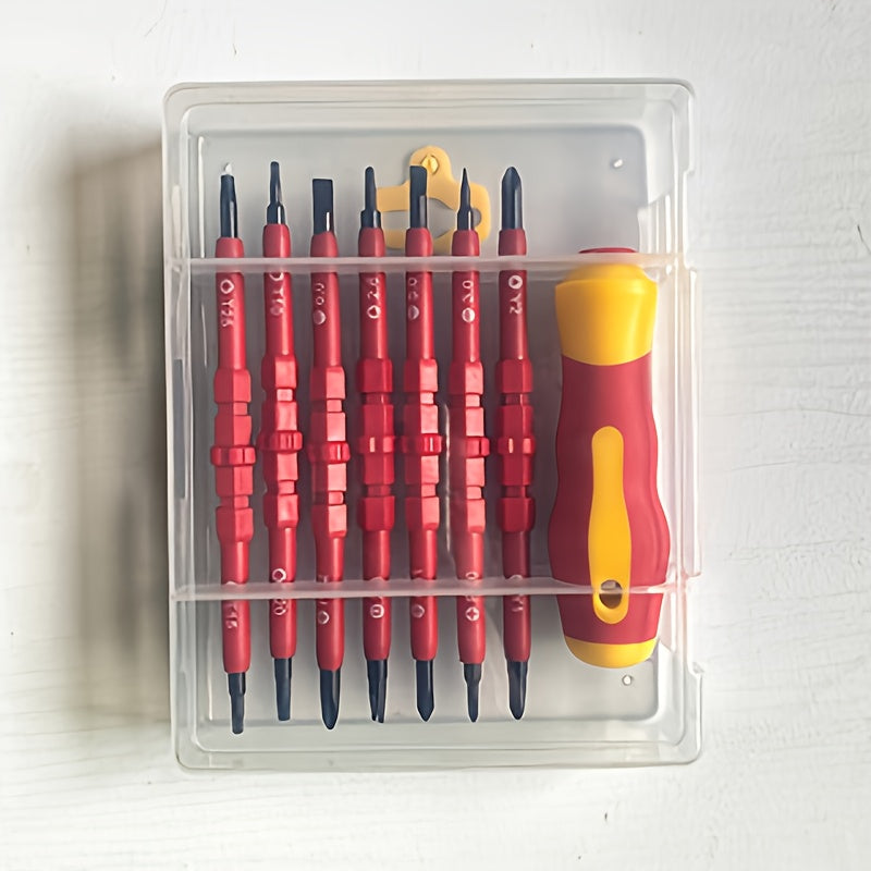 7-in-1 Multifunctional Electrician Screwdriver Set, Dual-Size Tool Kit, Metal, No Power Required, Electric Screwdriver Set