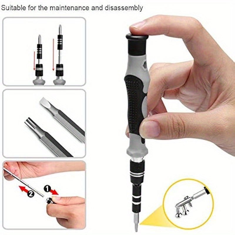 119in 1 CRV Accuracy Screwdriver Set Essential Toolkit for Mobile and Computer Repairs. Ergonomic Design for Tech Enthusiasts