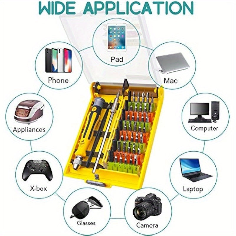 46 in 1 Precision Electronic Screwdriver Set R'deer Magnetic Professional Repair Tools Kit with Extension Bar and Tweezers