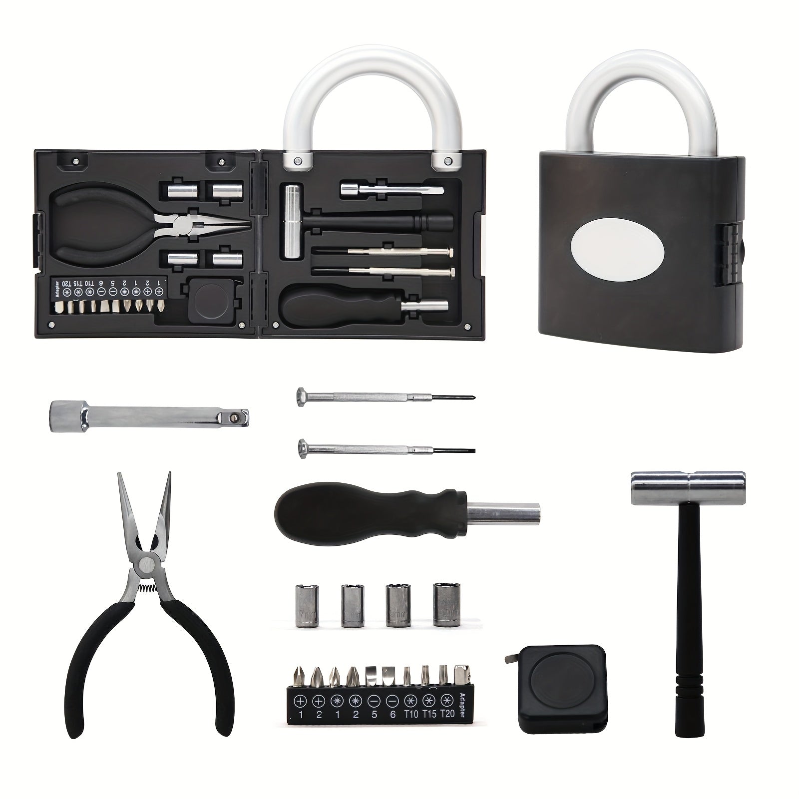 Mini Multifunctional Household Tool Box for Women, Portable Manual Repair Tool Set with Screwdrivers, Sleeve, Pliers & More - Ideal for DIY Projects - Suitable for Dormitory, Office, College, Apartments, No Electricity Required