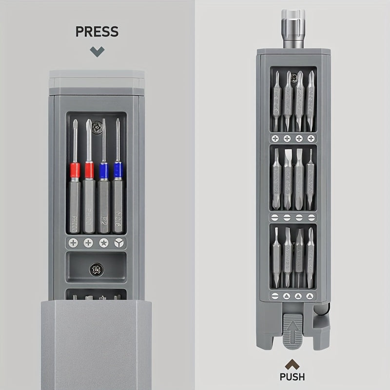 71-in-1 Precision Screwdriver Set with Magnetic Holder, Metal Construction, No Electricity Required, Perfect for Electronics, Computers, Glasses, Phones, Watches, PC Gaming Consoles