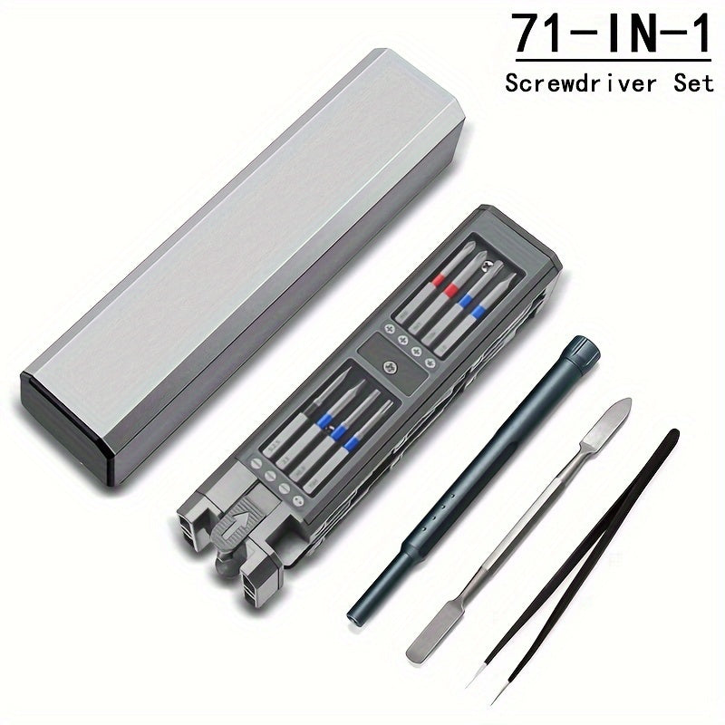 71-In-1 Precision Screwdriver Set, Double-side Bits Kits, Multifunction Magnetic Mini Screw Driver Repair Tool Kit, For Electronics Computer Eyeglass Phone Watches PC Gamesole