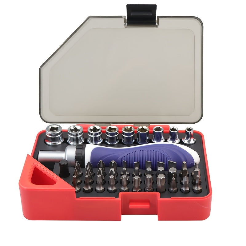 Lion Rage 44 in 1 Multifunctional Screwdriver Set, Manual Ratchet and Bit Combo, Metal Spanner Head, No Battery Required, for Home Appliance Repair and Maintenance