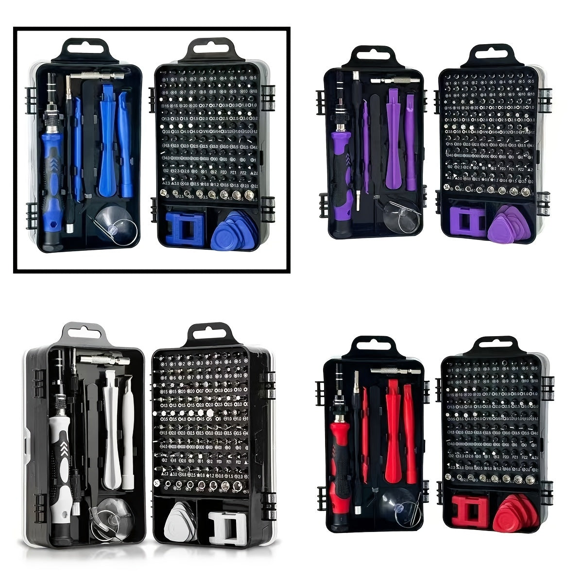 Professional Grade 114pcs Screwdriver Set with Magnetic Bits - High Hardness, Versatile Drill Bits, Hexagonal Head Style, Portable Black Toolbox for Home, Office, and DIY Projects, Office Toolbox|Compact Toolbox|Magnetic Bits Holder, Screwdriver Set