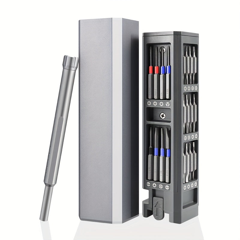 71-in-1 Precision Screwdriver Set with Magnetic Holder, Metal Construction, No Electricity Required, Perfect for Electronics, Computers, Glasses, Phones, Watches, PC Gaming Consoles
