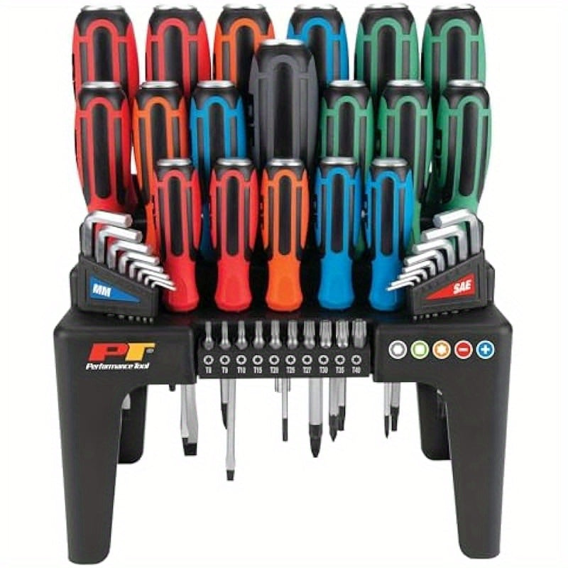 Performance Tool W1737 44pcs Go-Thru Screwdriver Set