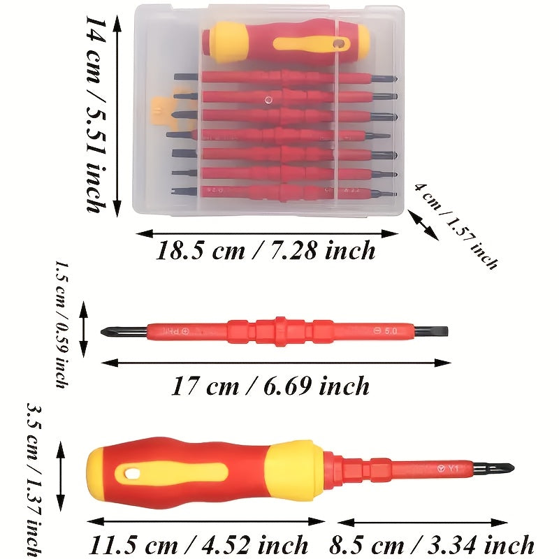 7-in-1 Multi-Function Electric Screwdriver Set, Dual-Purpose Multi-Sized Tool Kit, Metal, No Power Required, Cordless Screwdriver Set
