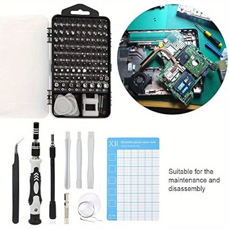 119in 1 CRV Accuracy Screwdriver Set Essential Toolkit for Mobile and Computer Repairs. Ergonomic Design for Tech Enthusiasts