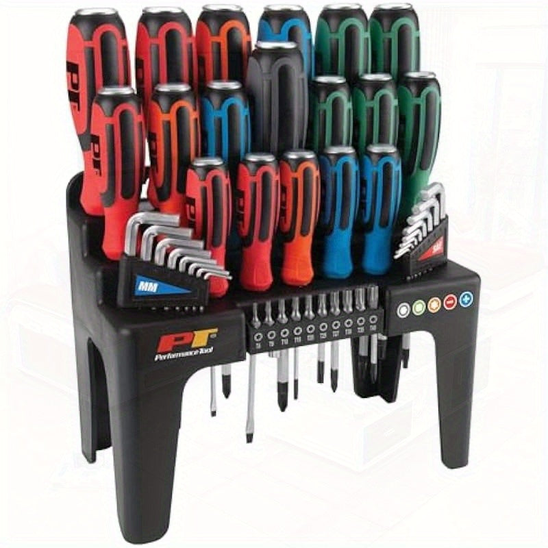 Performance Tool W1737 44pcs Go-Thru Screwdriver Set