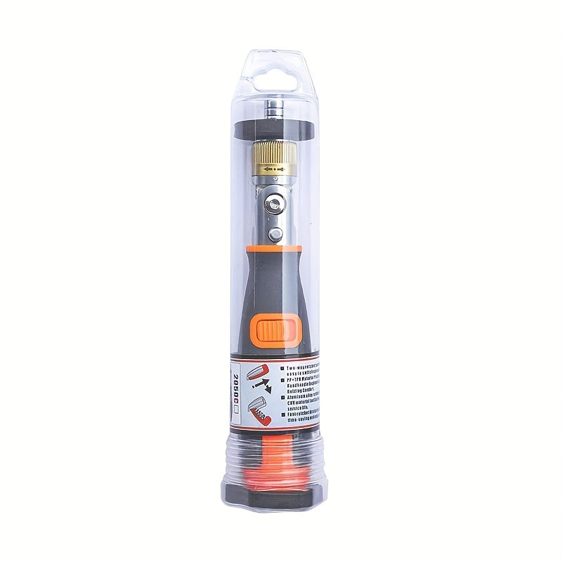 10pcs Multi-Angle Two-Way Ratchet Screwdriver Set with Hidden Bits - Ergonomic Black & Orange Handle, Space-Saving Compact Design for Tight Spaces, Secure Grip & Quick Tool Change, Screwdriver Set, Tight Space Access, Durable Construction