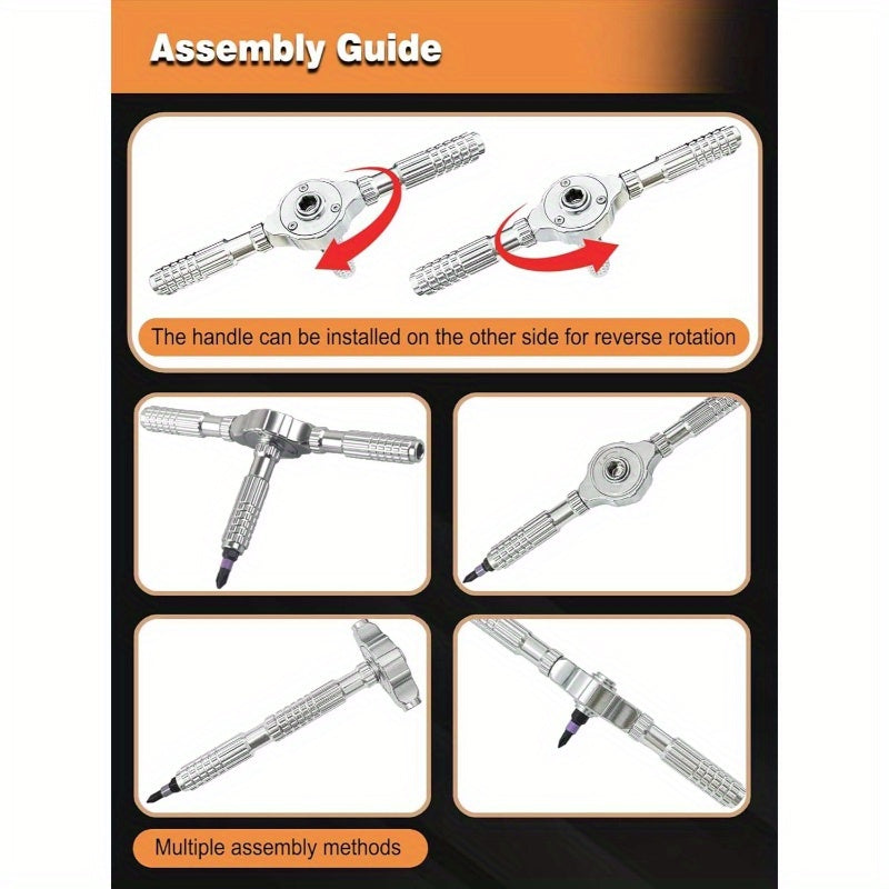 40-in-1 Ratchet Screwdriver Set with 38pcs S2 Steel Bits, Multi-Magnetic Detachable Handle, Portable Electrical and Furniture Assembly Tool Kit, No Electricity Needed, Screwdriver Set|Ratchet Mechanism|Durable Construction, Screwdriver Set