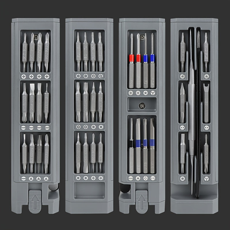 71-in-1 Precision Screwdriver Set with Magnetic Holder, Metal Construction, No Electricity Required, Perfect for Electronics, Computers, Glasses, Phones, Watches, PC Gaming Consoles